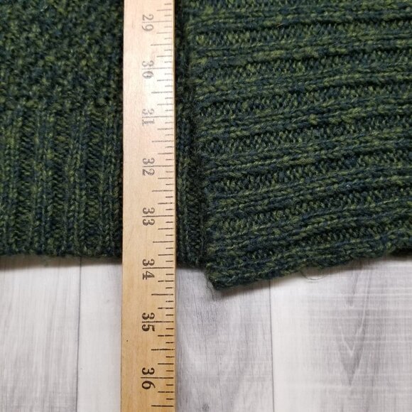 ✅Womens S 89th & Madison Green Long Cardigan Sweater Chunky Cable Knit Duster - Picture 4 of 10